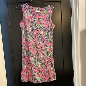 Tropical Pink and Green Mini Dress